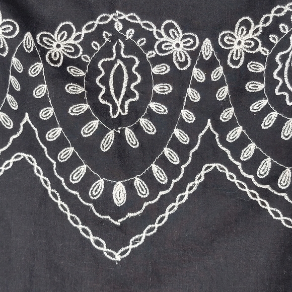 Sara Isabella Embroidered Linen Blend Full Length Skirt, Lined, EUC, size Large - Picture 3 of 5